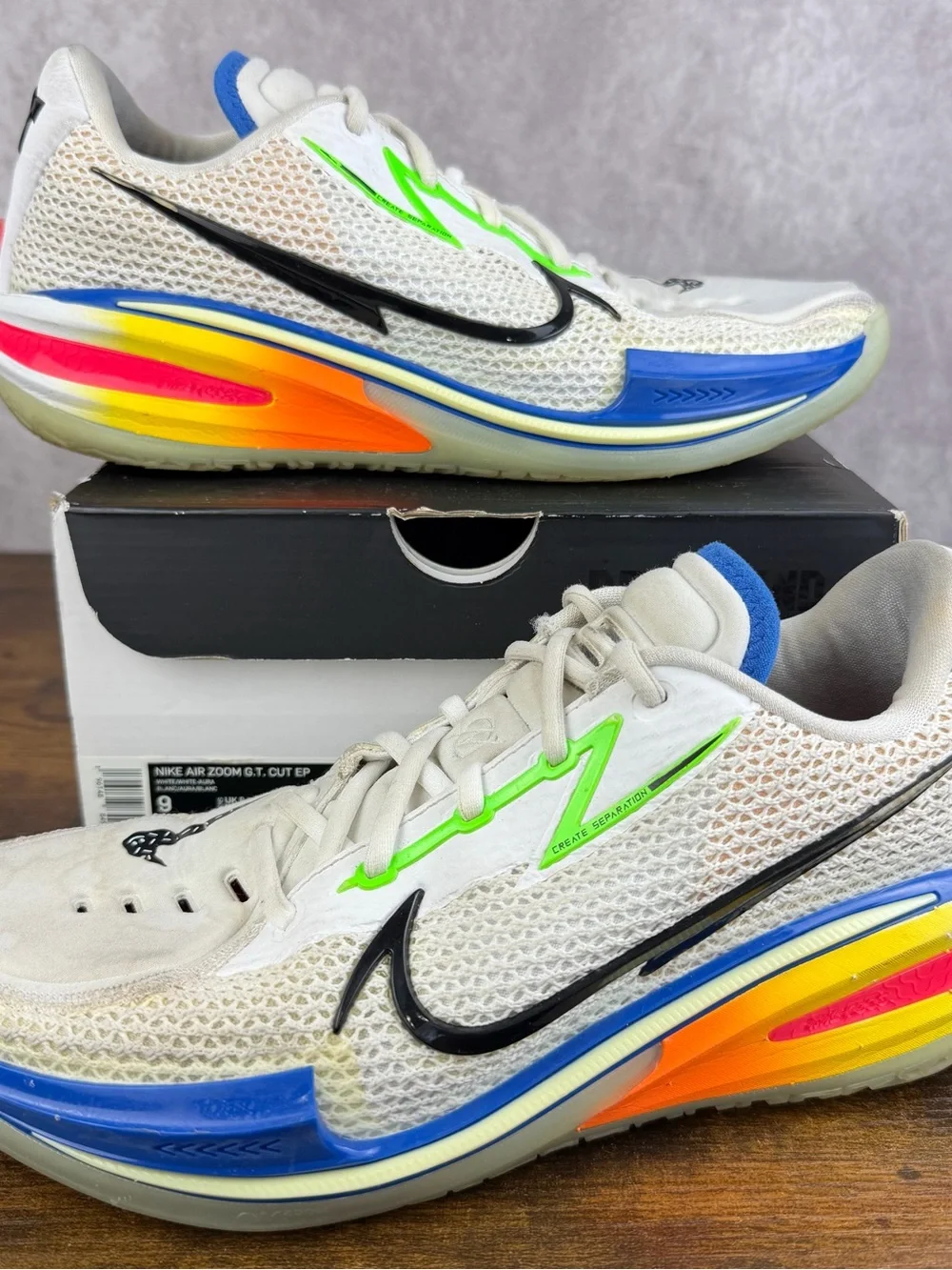 Nike Air Zoom GT Cut Ghost Size 9 DX4112-114 Men’s Basketball Sneakers OG Rare